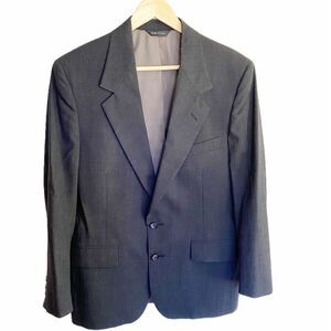 Alexander Julian Colours 2piece mens suit black dress jacket and pants 100% Wool